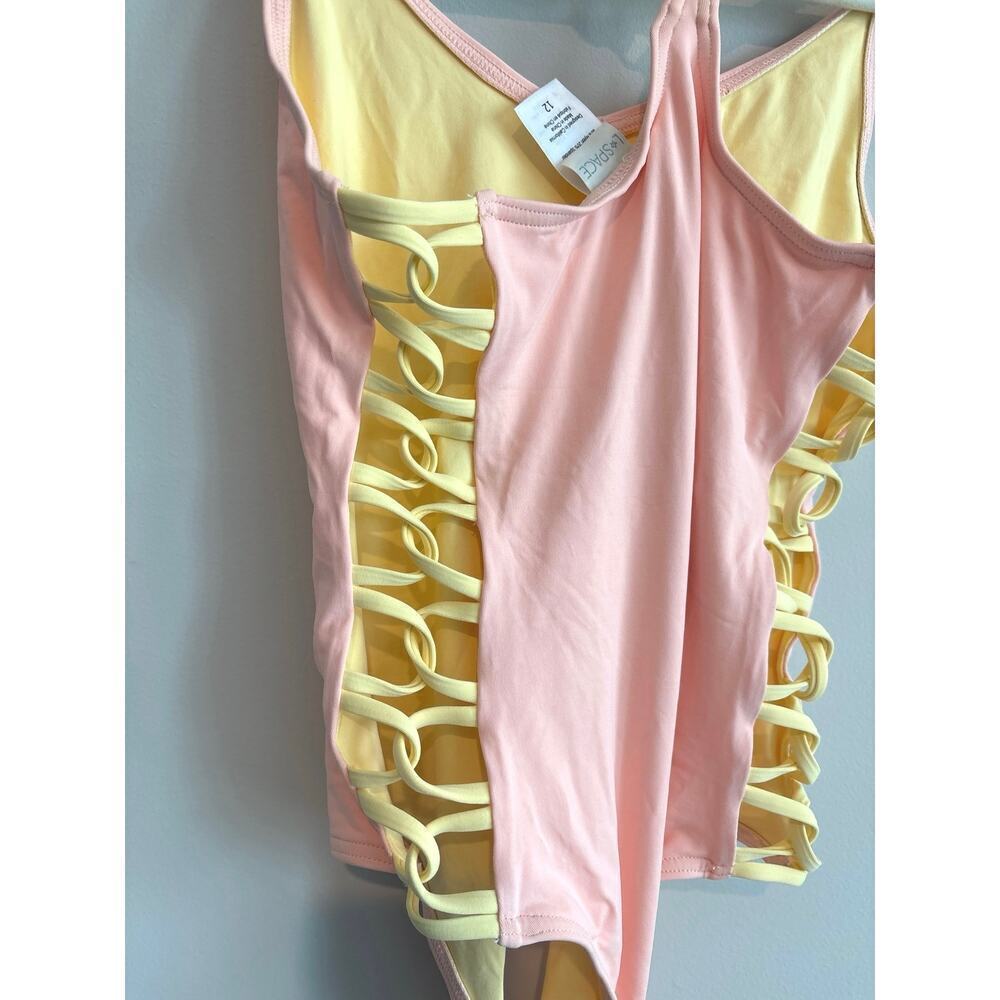 NWT L Space Little Leilani One Piece Swimsuit Size 12 Pink Yellow - Picture 8 of 8